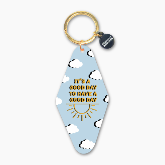 It's A Good Day Blue - Printed Keychain