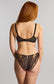 Panache Clara Brazilian Brief, Black/ Vintage Gold