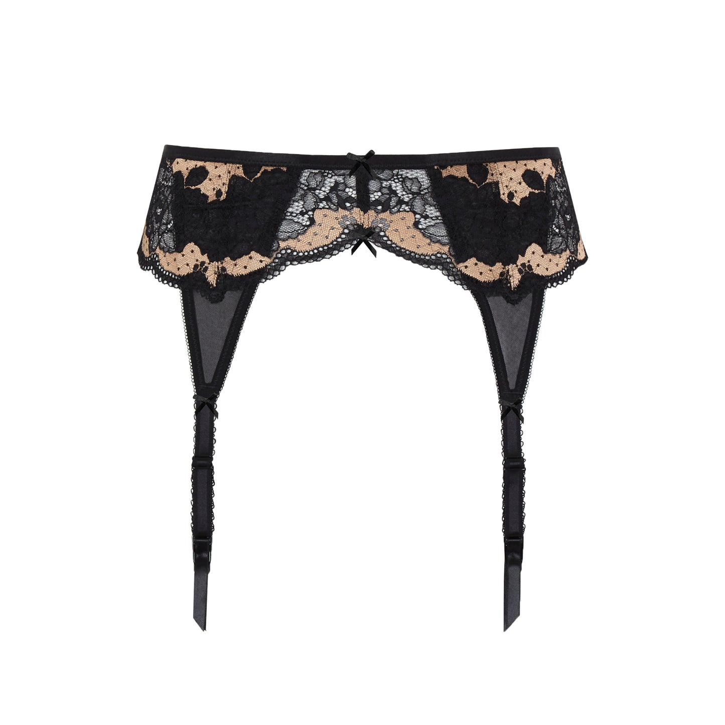 Panache Clara Suspender, Black/ Vintage Gold