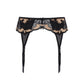 Panache Clara Suspender, Black/ Vintage Gold