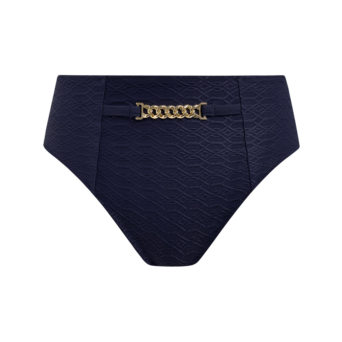Azores High Waist Bikini Brief, Midnight