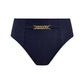 Azores High Waist Bikini Brief, Midnight
