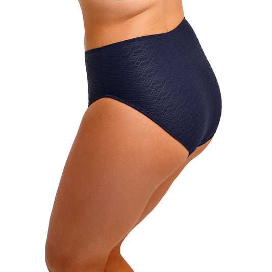Azores High Waist Bikini Brief, Midnight