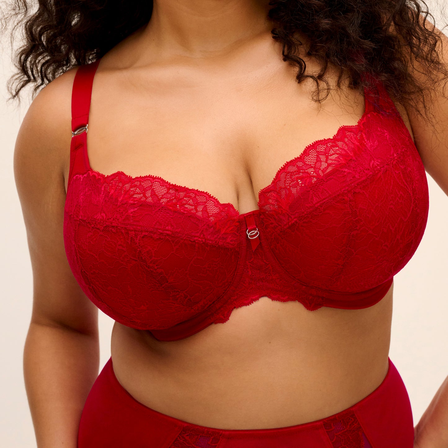 Elomi Brianna Padded Half Cup, Haute Red