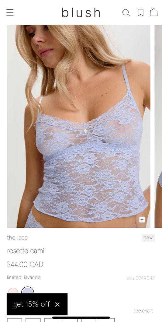 Lace Rosette Cami
