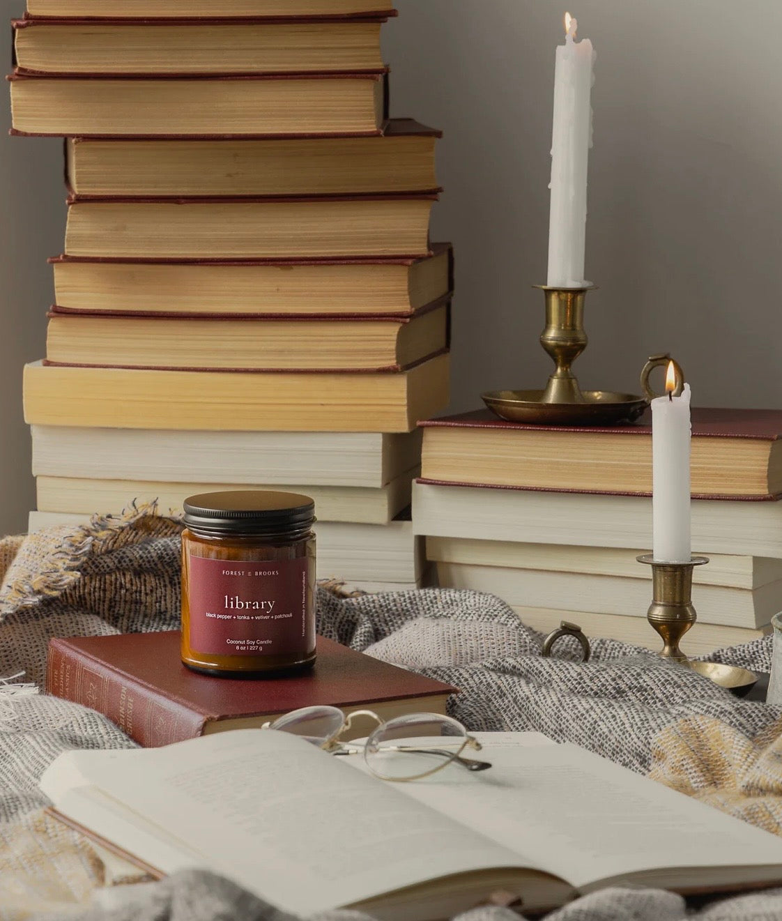 Forest & Brooks Wooden Wick Candles 8 OZ - IN STORE PICK UP ONLY