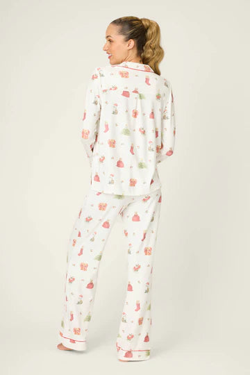 Feline Festive Cat Print PJ set