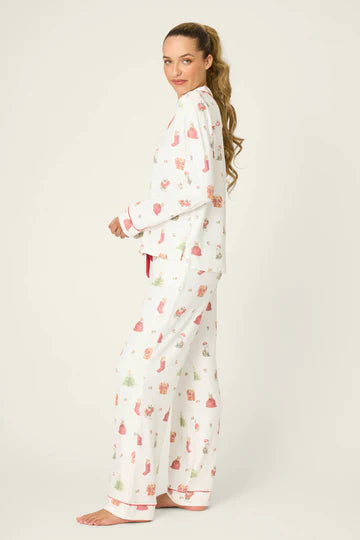 Feline Festive Cat Print PJ set