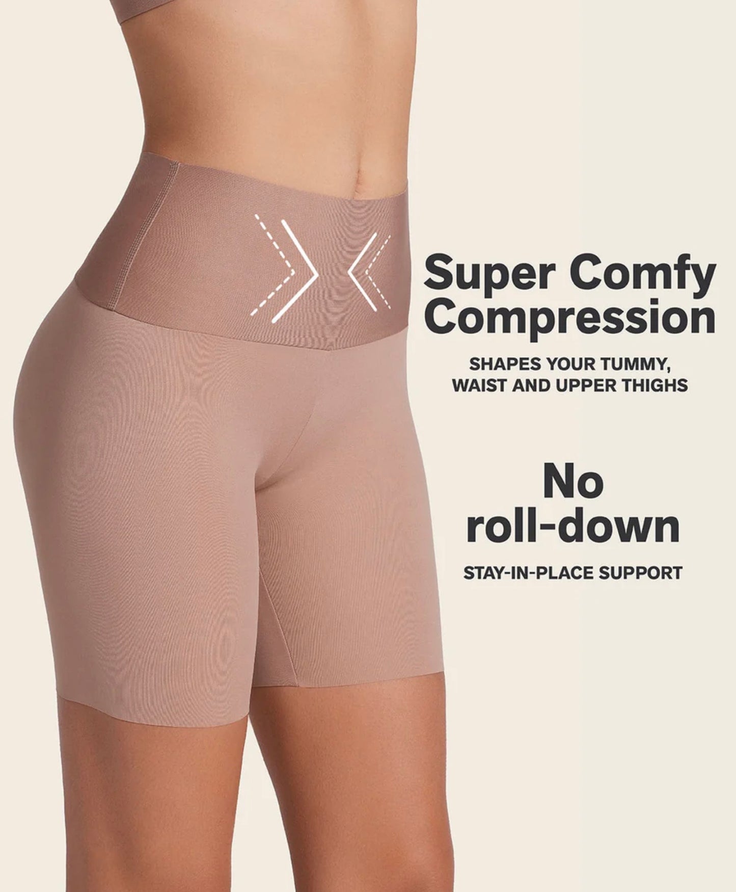 Stay-In-Place Seamless Shapewear Short