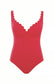 Rita Plunge Swimsuit, Red