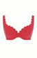 Lauren Plunge Bikini Top, Red