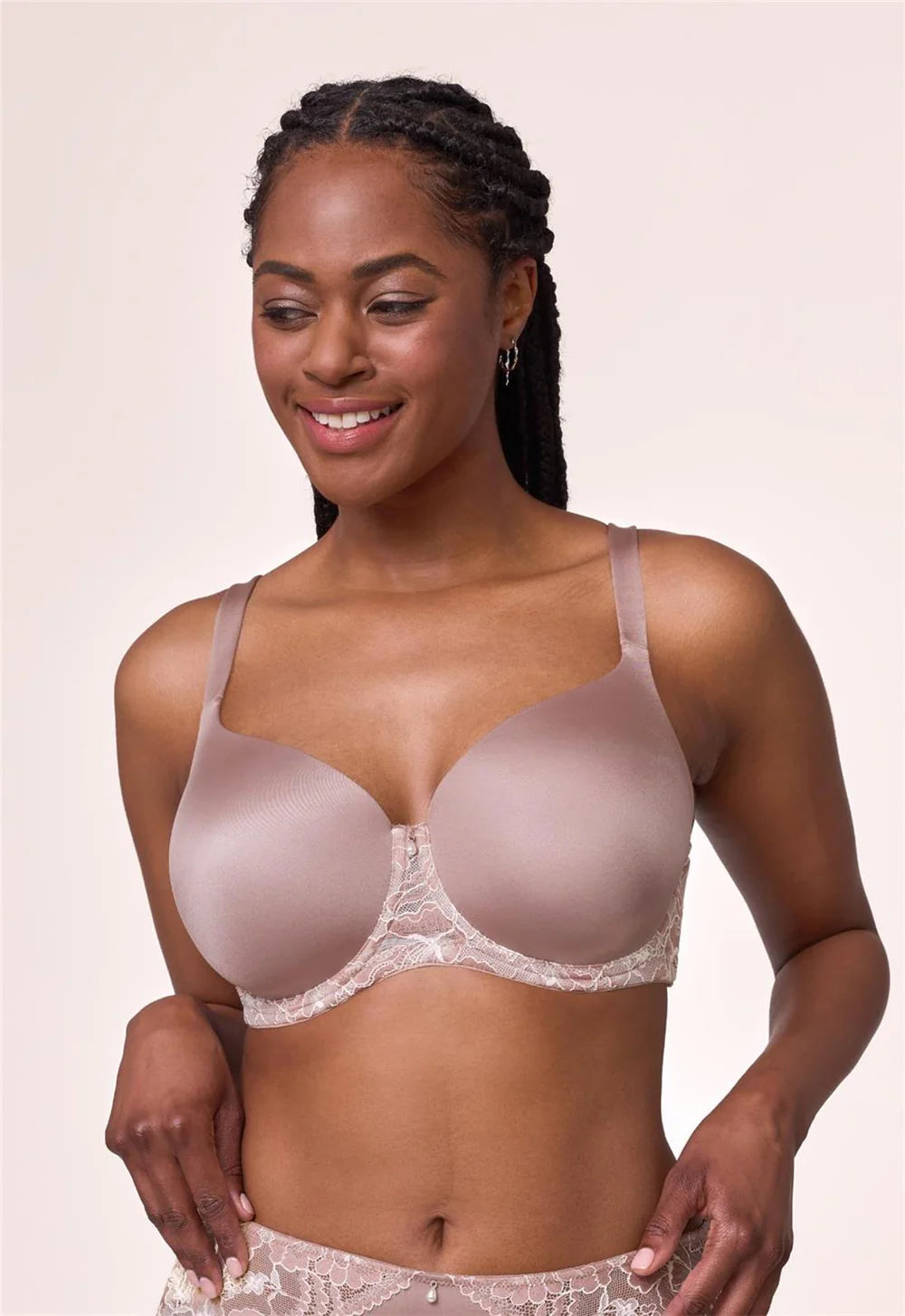 Pure Plus T-Shirt Bra, Moonshell/Chantilly
