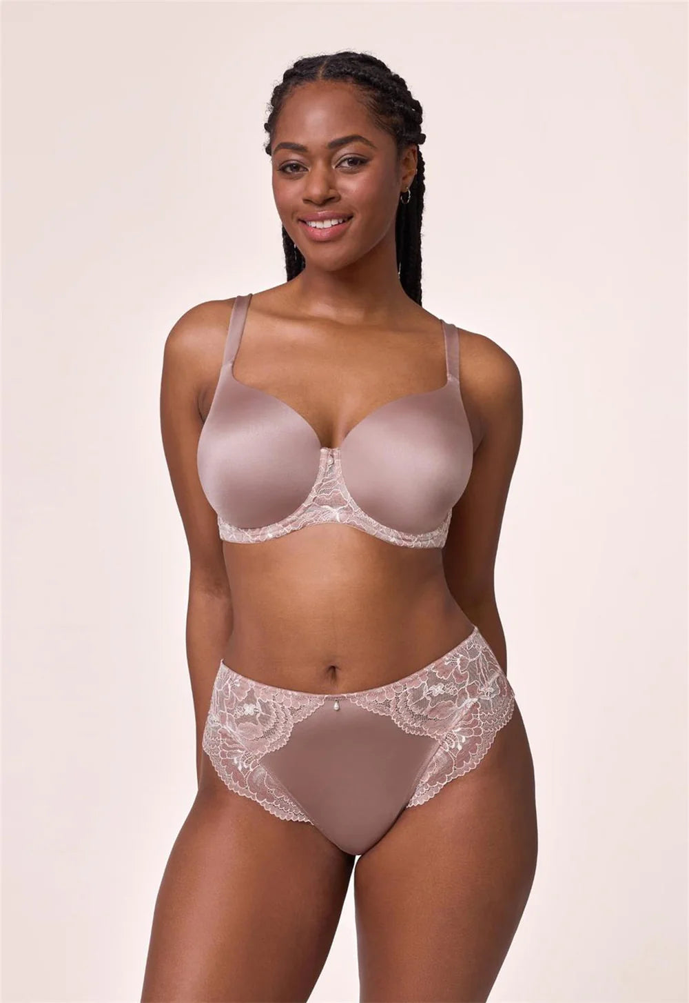 Pure Plus T-Shirt Bra, Moonshell/Chantilly