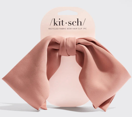 Rosewood Bow Hair Clip