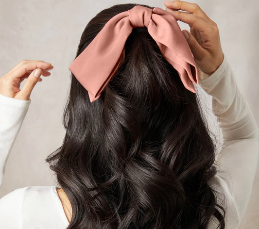 Rosewood Bow Hair Clip
