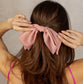 Rosewood Bow Hair Clip