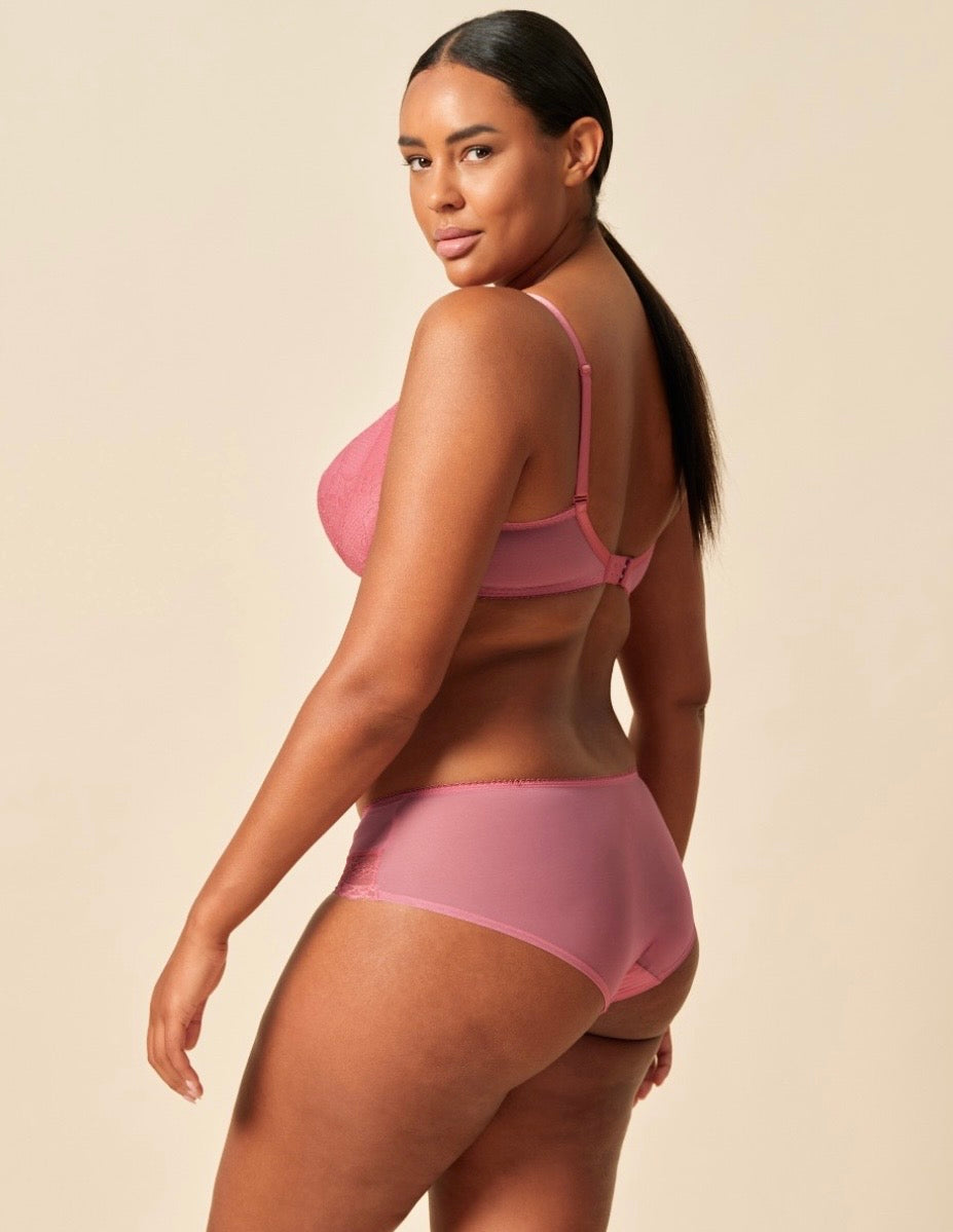 Superboost Lace Plunge Bra, Mauve Pink