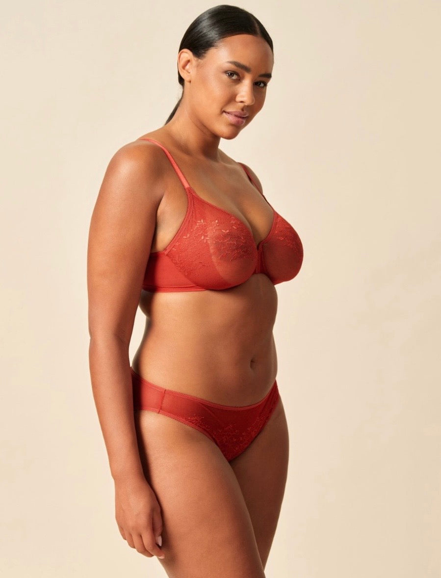 Glossies Lace Brief, Paprika