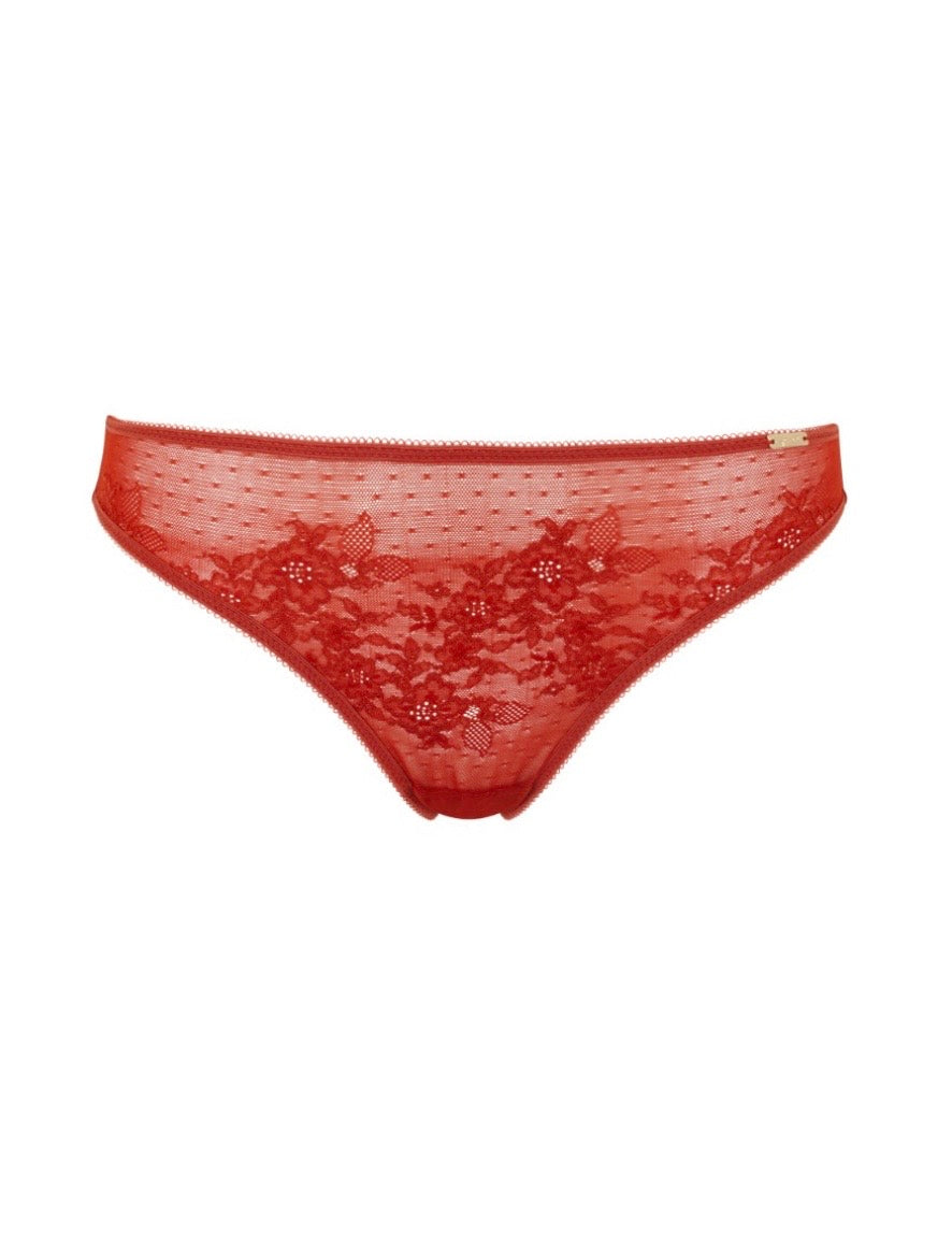Glossies Lace Brief, Paprika