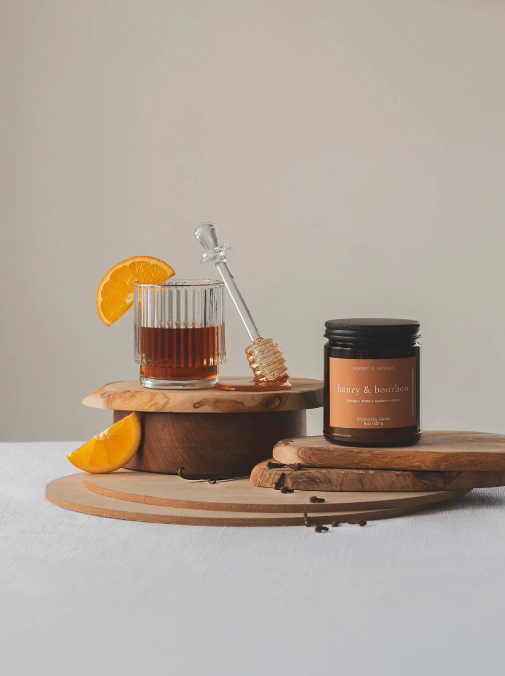 Forest & Brooks Wooden Wick Candles 8 OZ - IN STORE PICK UP ONLY