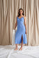 Bamboo Frill Chemise, Cornflower