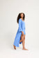Bamboo Frill Kimono, Cornflower