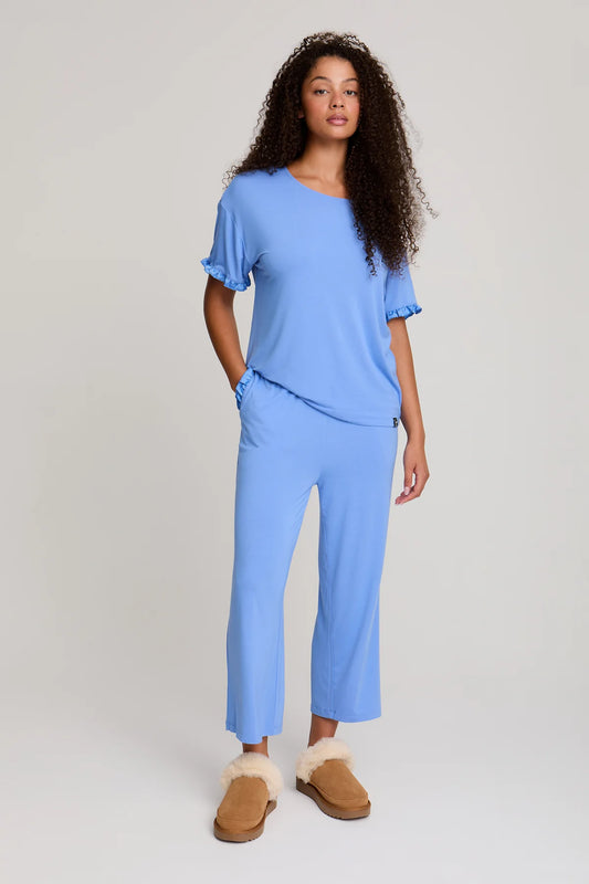 Bamboo Frill Lounge Set, Cornflower