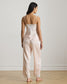 Lace-Trim Satin Cami Pj Set, Pink