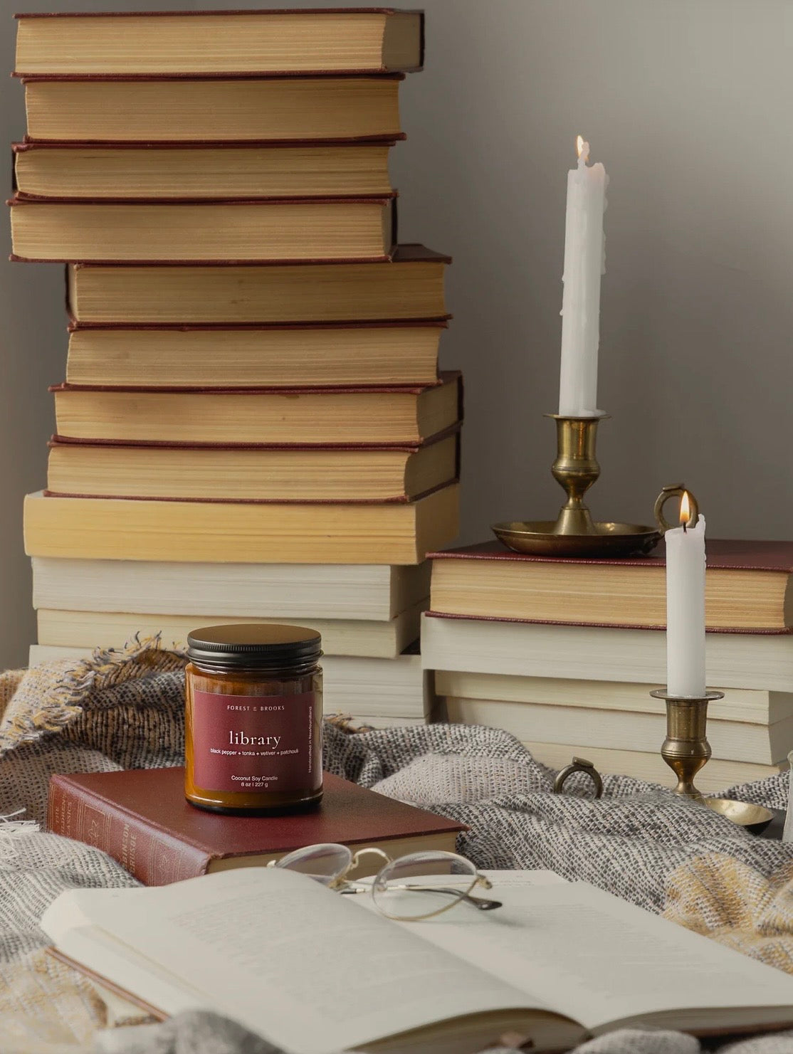 Forest & Brooks Wooden Wick Candles 8 OZ - IN STORE PICK UP ONLY