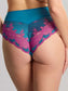 Clara Deep Brief, Teal/Magenta