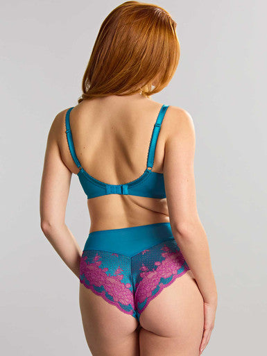 Clara Deep Brief, Teal/Magenta
