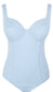 Paloma Balcony Swimsuit, Sky Blue Gingham