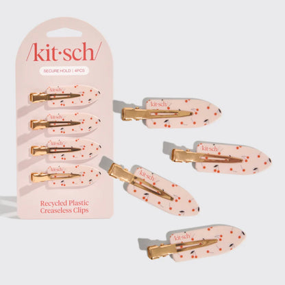 Creaseless Clips 4pc Set, Cherry Print