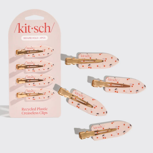 Creaseless Clips 4pc Set, Cherry Print