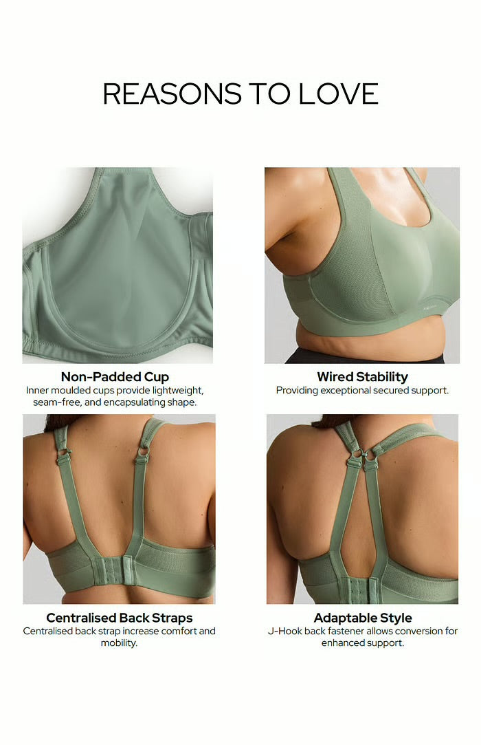 Thrive Wired Sports Bra, Pale Green