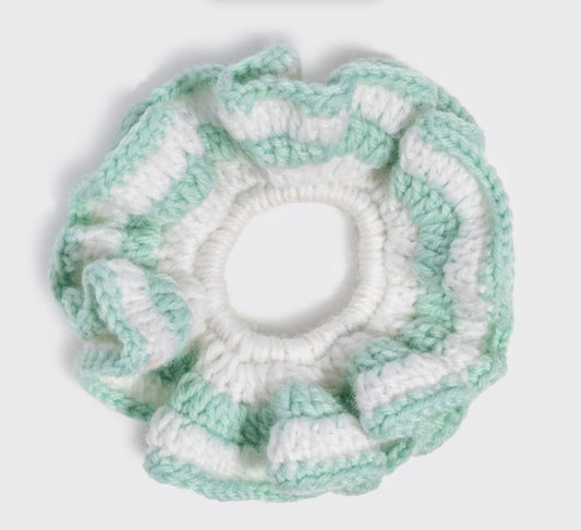 Kitsch Crochet Scrunchie, Seafoam Blue