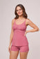 Bust Support Cami Short Set, Lipstick