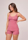 Bust Support Cami Short Set, Lipstick
