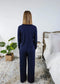 Cloud Soft Straight Pant Bamboo Lounge Set, Navy