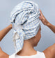 Kitsch XL Hair Towel Wrap, Gingham Blue