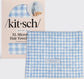 Kitsch XL Hair Towel Wrap, Gingham Blue