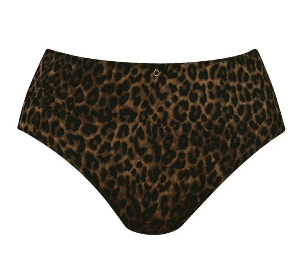 Rosa Faia High Waist Brief, Gold Cat
