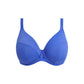 Plain Sailing Plunge Bikini Top, Azure