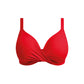 Plain Sailing Plunge Bikini Top, Lava