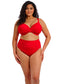 Plain Sailing Plunge Bikini Top, Lava