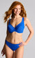 Lauren Plunge Bikini Top, Cobalt