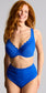 Lauren Plunge Bikini Top, Cobalt